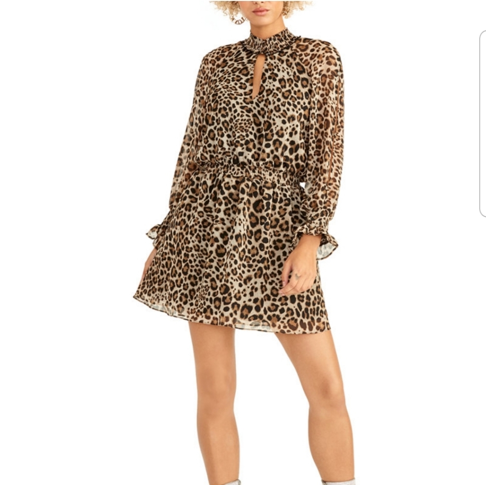 NWT Rachel Roy ** lepoard print key hole dr…